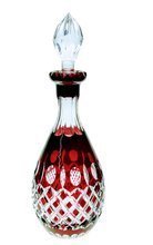 Rubinowa kryształowa karafka do wina 700 ml Krata Oliwka